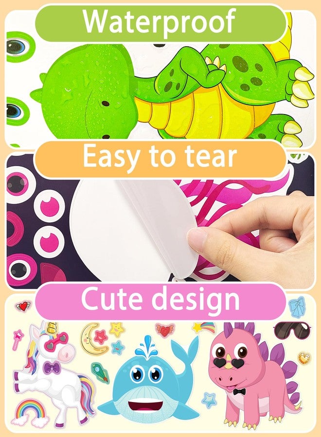 Greingways 24 Pcs Make Your Own Sticker Sheets for Kids, Mix and Match Animal Face Stickers for Kids 3-5, 4-8, Toddlers Crafts Activities Gifts Goodie Bags Birthday Party Favors for Toddlers 2-4 Years - Image 5